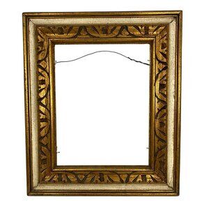 VTG Art Nouveau Ornate Gold Gilt Wood Hanging Picture Frame 22x17 Made In Mexico